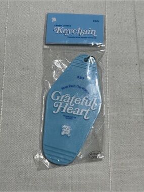 Grateful Heart Blue Keychain